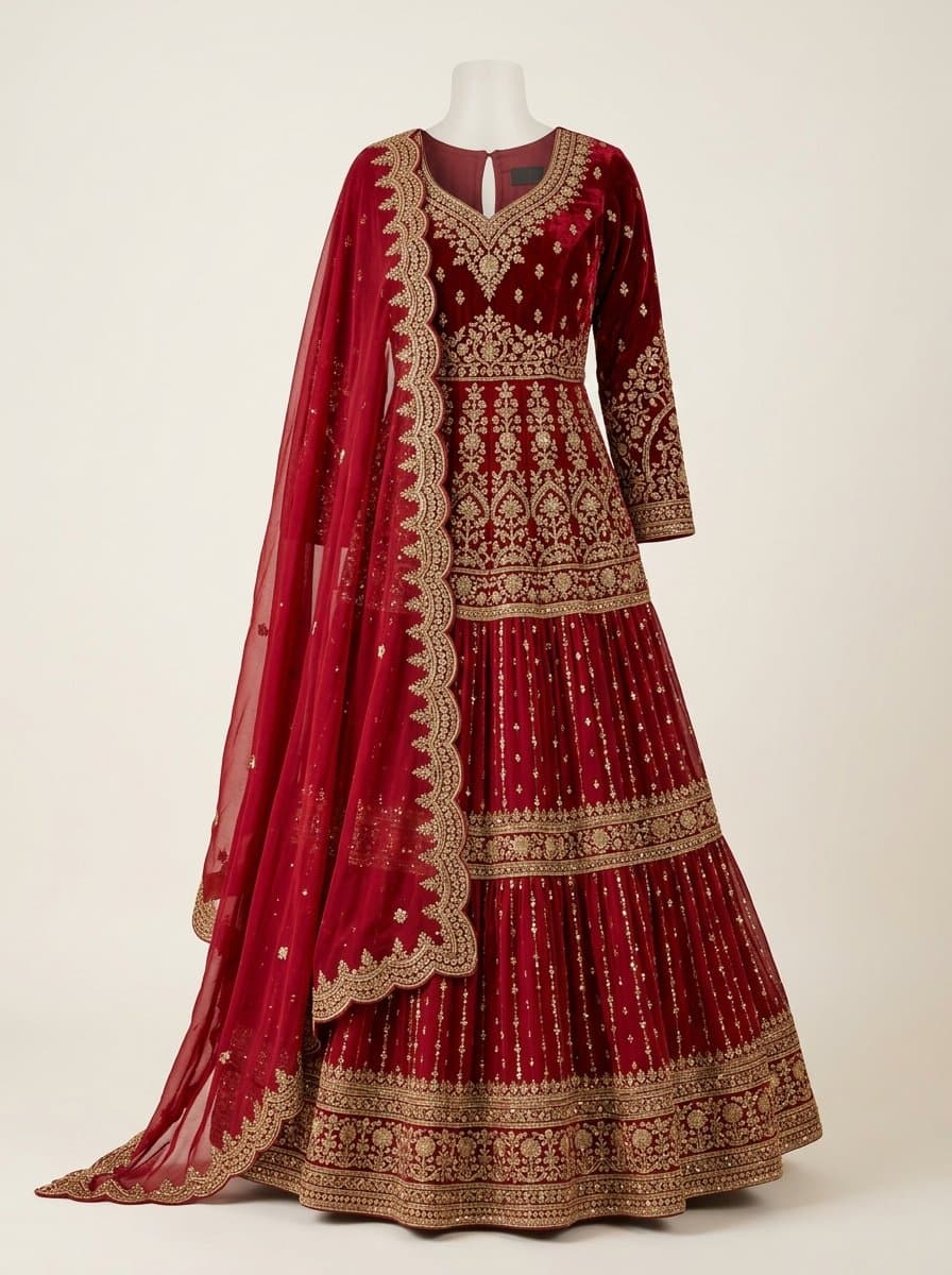 Balochi Heavy Mirror-Work Do-Toch Kurta